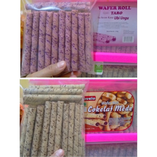 waferol coklat mede dan taro kemasan 250gr