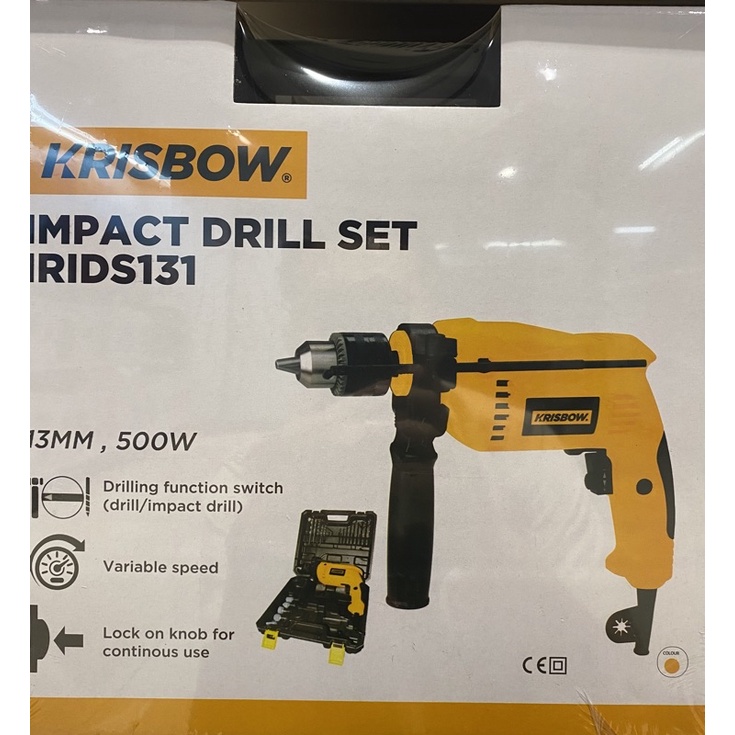 Impact drill bor tembok kayu besi krisbow