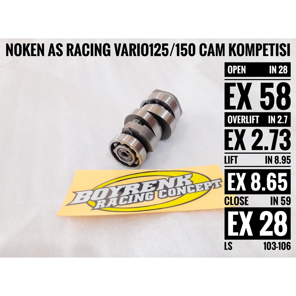 Jual Noken As Camshaft Vario Vario Kompetisi Boyrenk Racing Shopee Indonesia