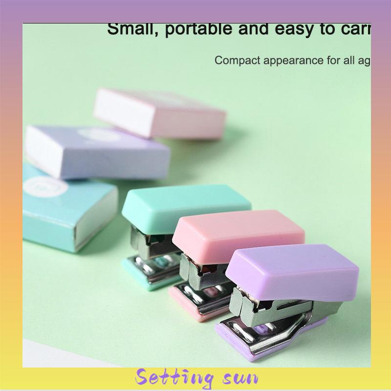 stapler staple cute set Stapler Mini Set Staples Perlengkapan Kantor  Mengikat Logam Kreatif TN