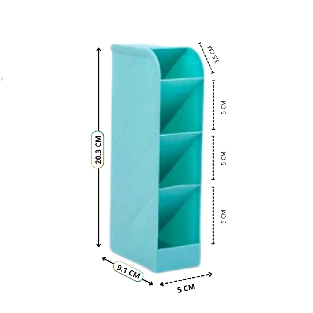 RAK MINI TEMPAT PENSIL PENGARIS // RAK MINI 4 SEKAT ALAT TULIS TEMPAT PENYIMPANAN ALAT TULIS - BD