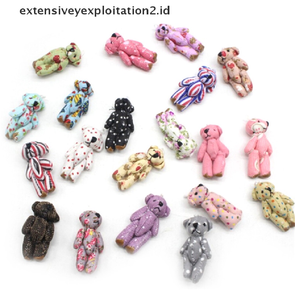 5pcs Mainan Boneka Stuffed Plush Beruang Mini Kawaii Untuk Anak