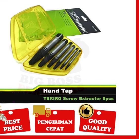 TAP BALIK TEKIRO SET / TAP BAUT PATAH SCREW EXTRACTOR TEKIRO 6 Pcs