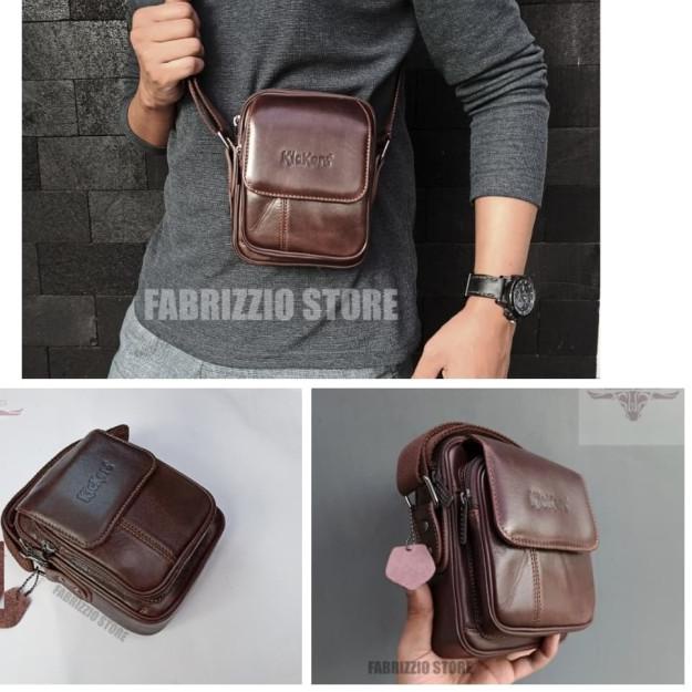 tas kecil pria kulit asli