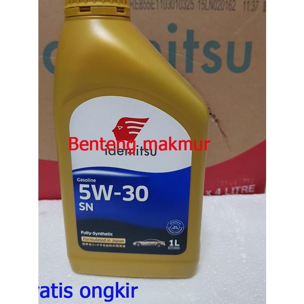 oli mesin gasoline 5w30 full synthetic idemitsu