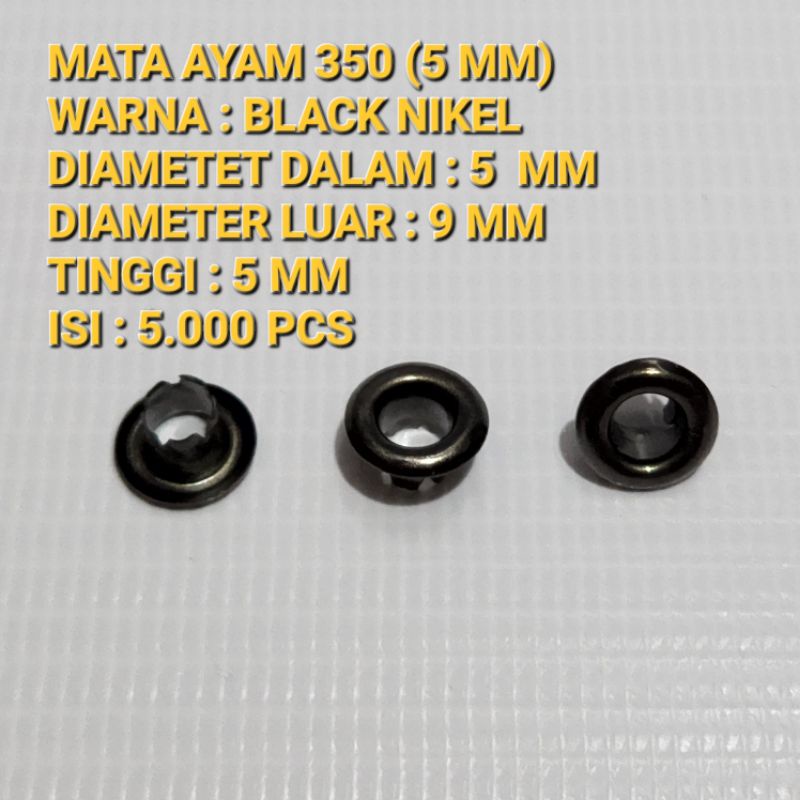 MATA AYAM 350 5 MM BLACK NIKEL