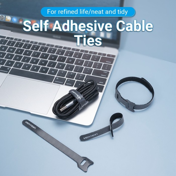 Kabel Cable Ties Vention with Buckle Double Lock Black (150*20) KABB0