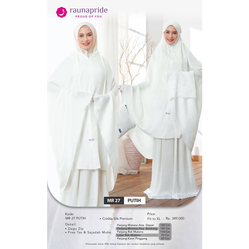 Rauna Mukena Polos / MR - 27 / Fashion Muslim