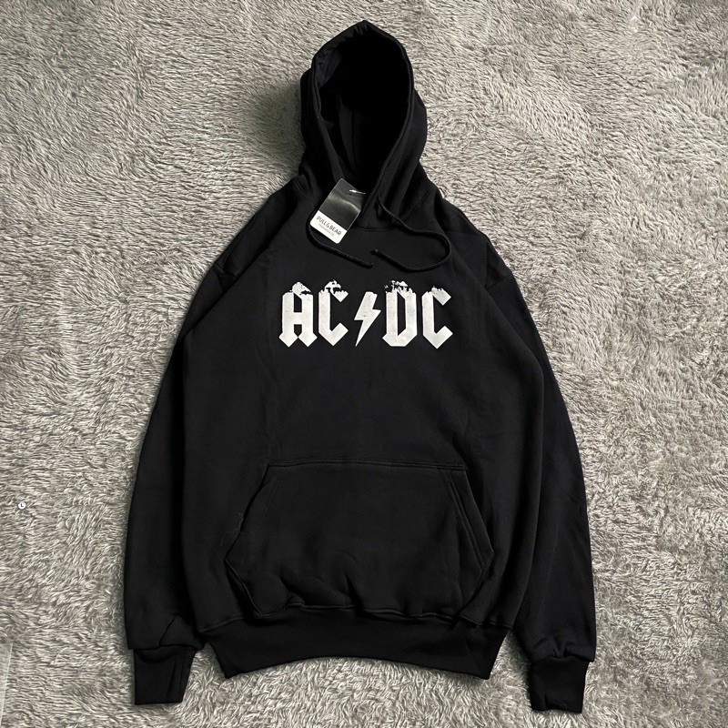Sweater Hoodie Jacket Metalica ACDC Hitam Premium Distro Cotton Flace Original