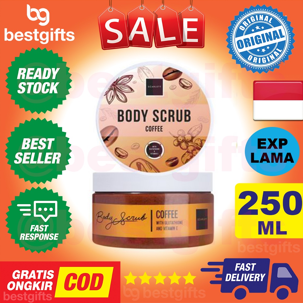 SCARLETT WHITENING BODY SCRUB MENCERAHKAN MELEMBABKAN KULIT 250 ML
