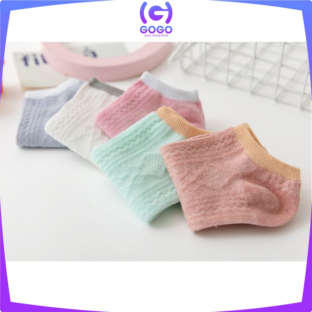 GOGO-P281 Kaos Kaki Wanita Motif Rajut Pattern / Kaus Kaki Pendek Motif Semata Kaki Import Murah Motif Polos