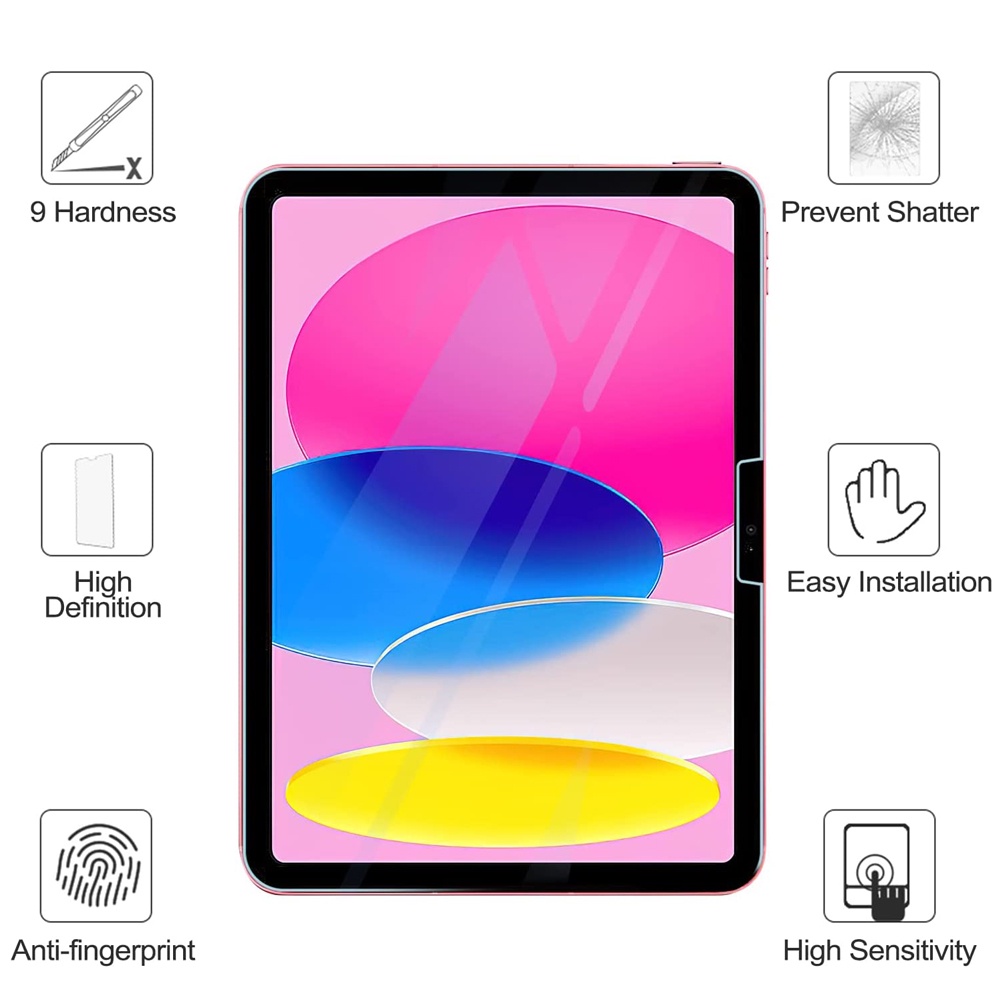Pelindung Layar Tempered Glass 9H HD Tahan Ledakan Untuk iPad 10 (2022) 10.9 &quot;Gen 10.9&quot; A2757 A2777