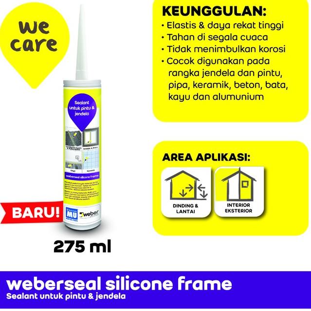 

MU Weber Weberseal Silicone Frame Sealant Pintu & Jendela 275 ml - White