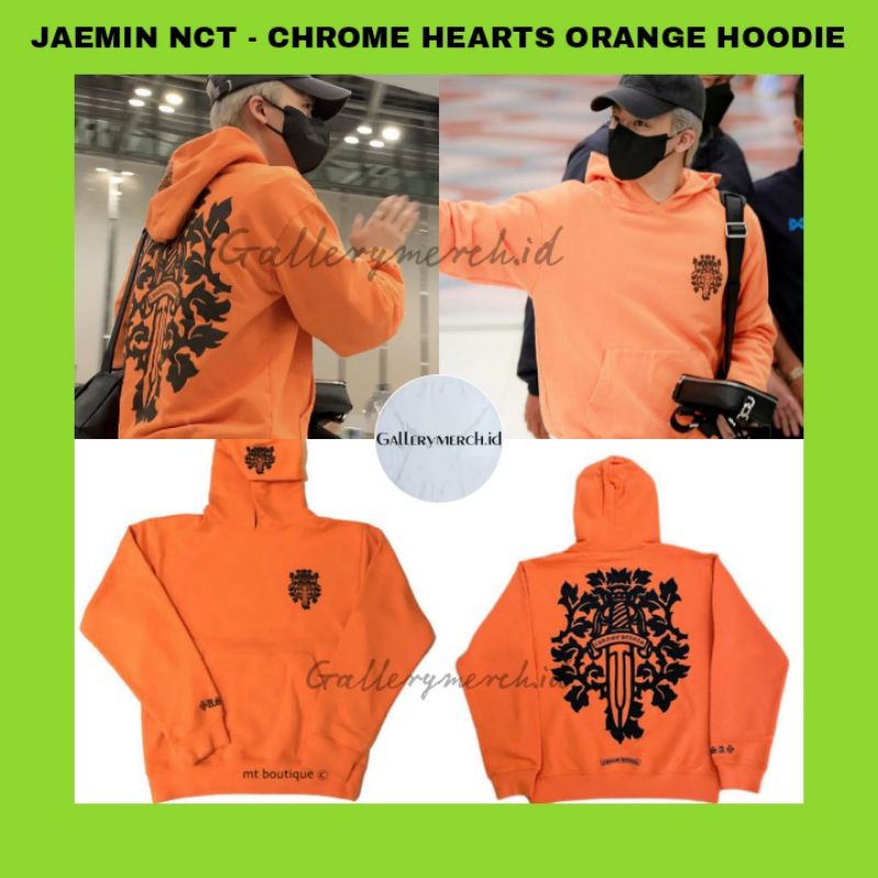[READY STOCK] JAEMIN NCT - CHROME HEARTS ORANGE HOODIE