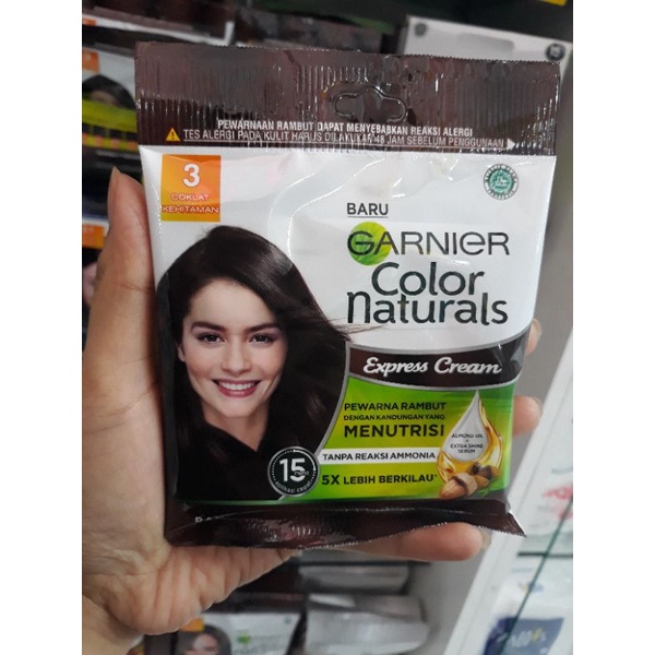 Jual garnier color naturals express cream coklat kehitaman 3 Shopee