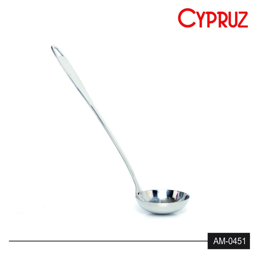 Sendok Sayur Stainless Cypruz AM-0451 Ladle Stainless Full - 24 x 7 cm