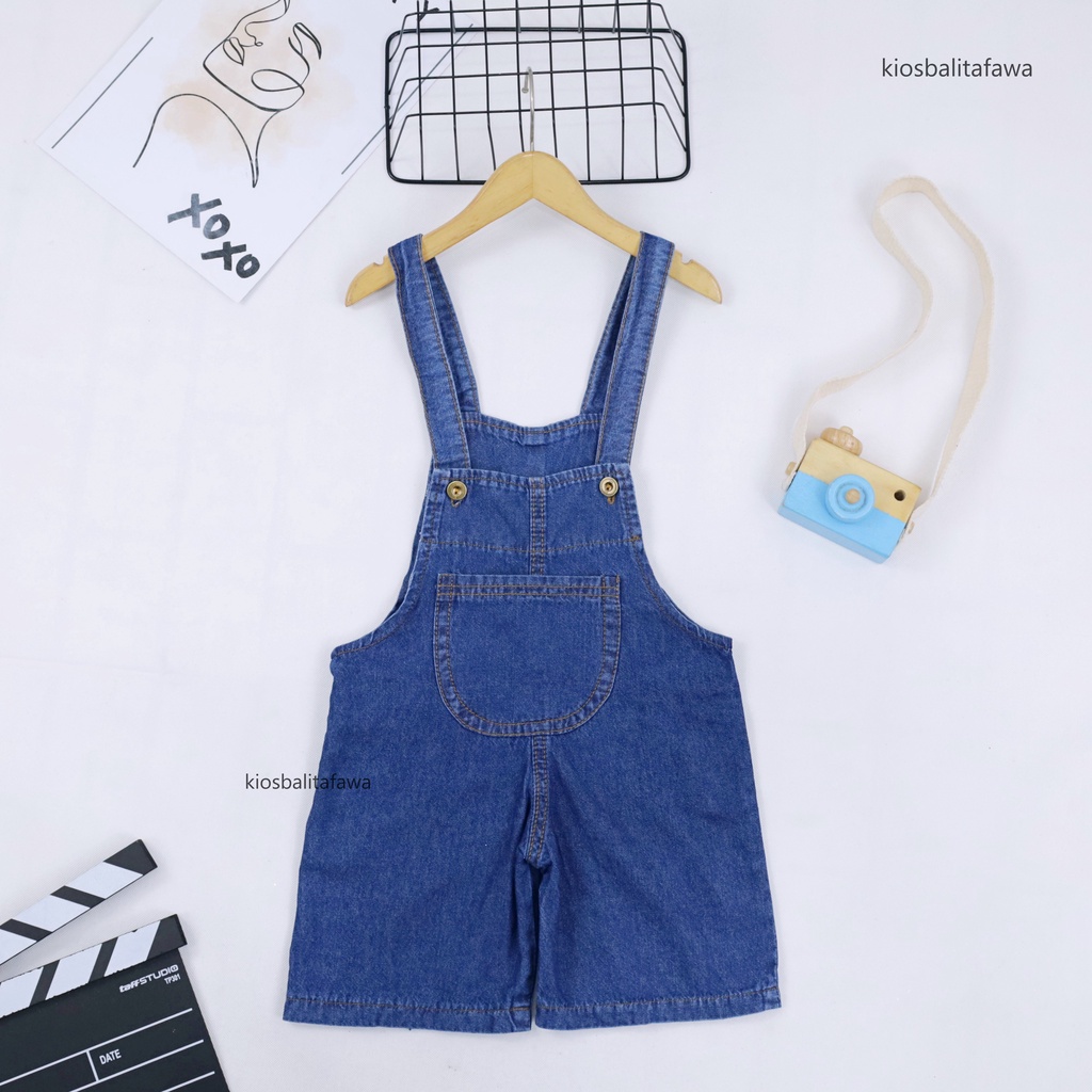 (1-4 Tahun) Overall Denim Blue Anak Laki &amp; Perempuan / Baju Kodok Jins Bahan Denim Celana Korea Kualitas Import Levis Lepis Anak Perempuan Setelan Babycinnamon