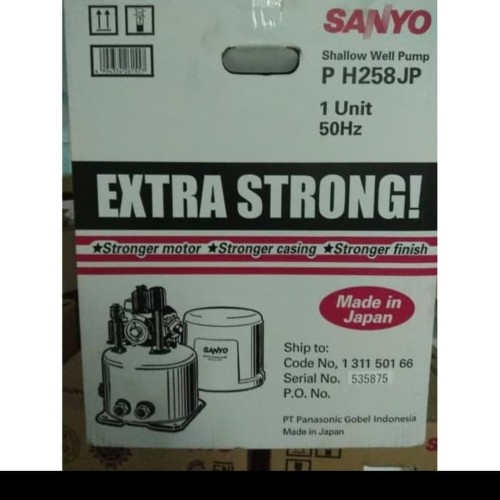 Pompa air Sanyo PH 258 JP tabung putih