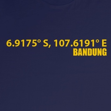 Kaos BaOng T Shirt Koordinat Navy / Kaos Bandung