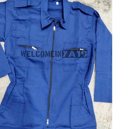 Wearpack / Baju Mekanik / Jumpsuit Overall Pria / Baju Praktek / Baju Bengkel Biru Dongker