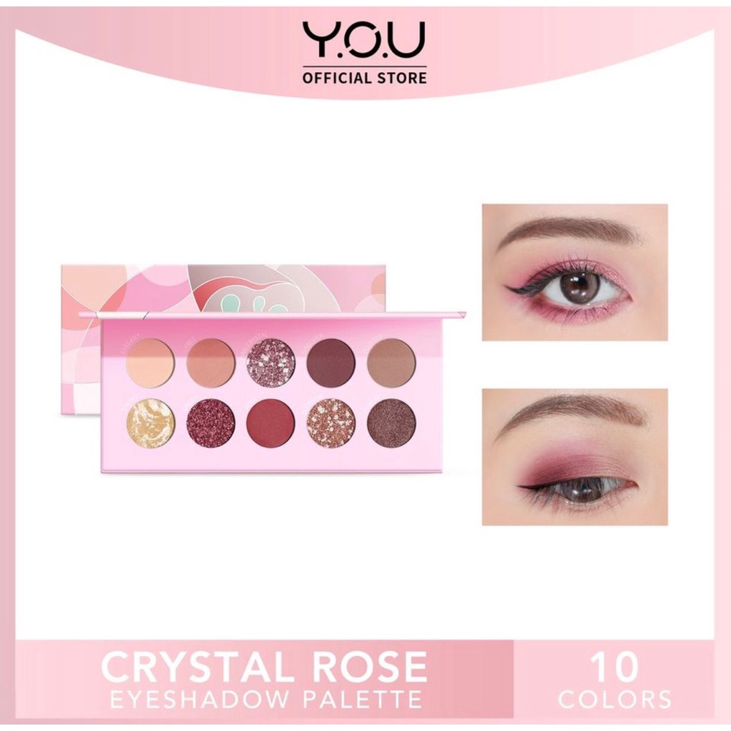 You Crystal Rose Eyeshadow Palette 10 color Y.O.U