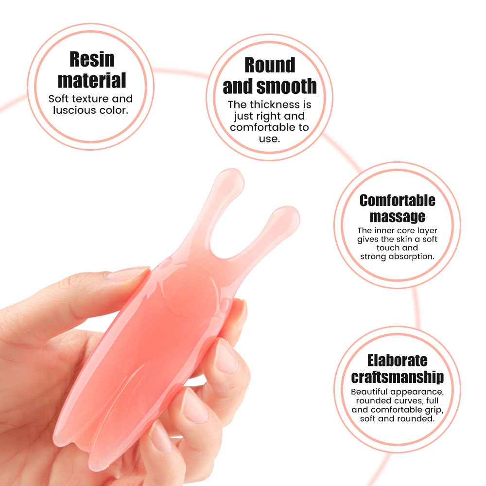 Alat Pijat Gua Sha Roller Tangan / Hidung / Wajah / Tubuh Bahan Resin Untuk SPA