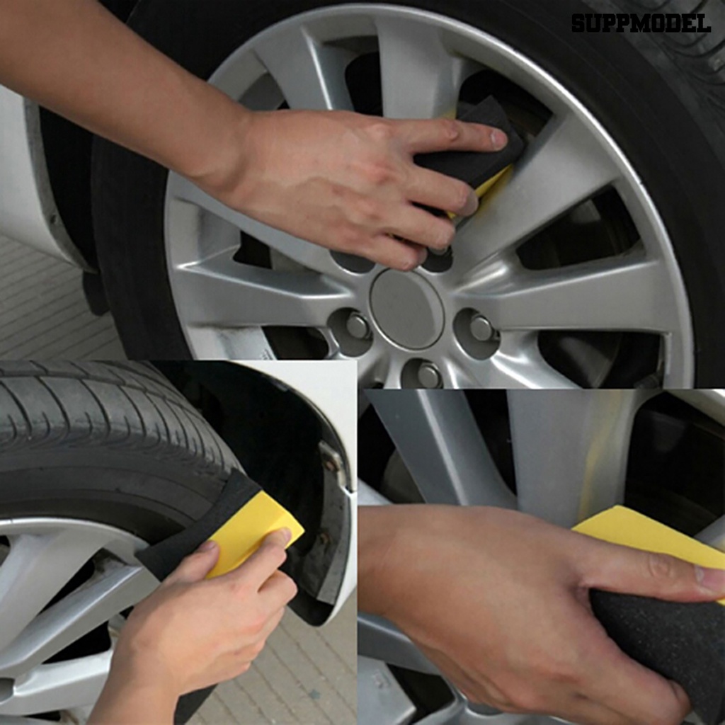 [SM] 2pcs Auto Roda Mobil Ban Pembersih Ban Berdandan Waxing Polishing Brush Sponge Alat