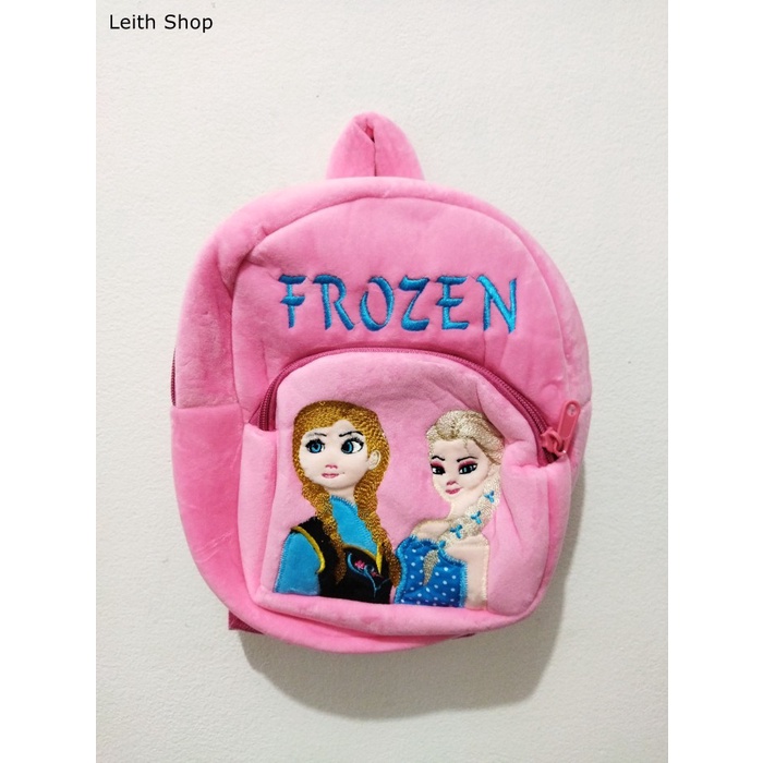 Tas Frozen Anna Elsa Olaf Backpack Sekolah Ransel Boneka Pink Kartun