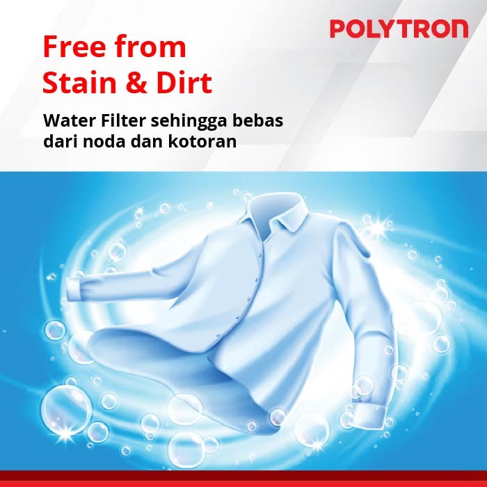 POLYTRON PWM 801 Mesin Cuci 2 tabung 8Kg Primadona Samba