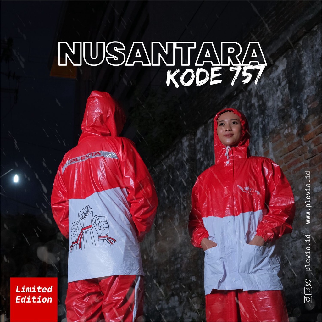 IDOLAKU Jas Hujan Plevia Nusantara 757 Jaket Celana Nusantara 757 edisi khusus -Plevia Semarang