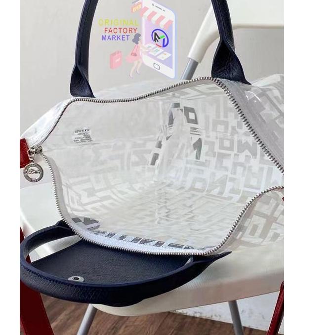 TAS Longchamp Le Pliage LGP Top Handle Transparent Large ORIGINAL