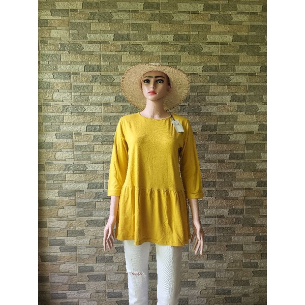 Tunik Blouse Kemeja Atasan Kaos Lengan Panjang Emba Morphidae Ori