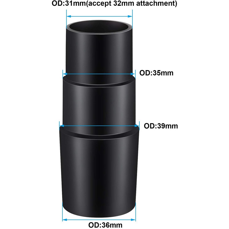 2buah Selang Vakum Adaptor Cleaner Hose Universal Adapter Converter, Reducer Selang 32mm 35mm 40mm Untuk Sebagian Besar Vacuum