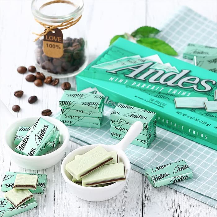 

ANDES Cokelat Creme De Menthe Thins 28 pcs Andes Coklat Mint Original