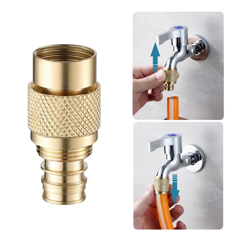 Kuningan Hose Nozzle Semprotan Air Lurus Kuningan Semprotan Air Model Lurus 1/2 INCH