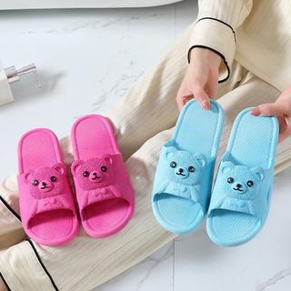 GO! SD839 Sandal Rumah Slop Karakter Bear Karet Couple Slip On Sendal Karet Empuk Slipper Anti Slip Gaya Korea