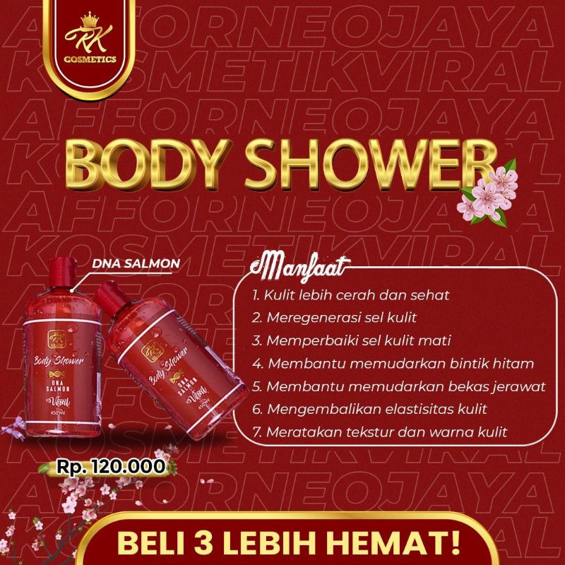 RK Glow Cosmetics Body Shower (Body Wash) With DNA Salmon 450ml