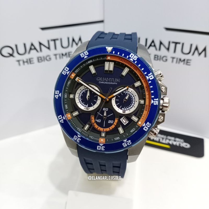 JAM TANGAN PRIA QUANTUM HNG858.099 RUBBER ORIGINAL