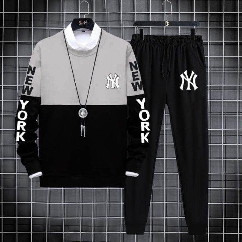 STELAN ( NY ) STELAN DEWASA 1 SET KAOS SWEATSHIRT + CELANA PANJANG JOGGER MODEL TERBARU