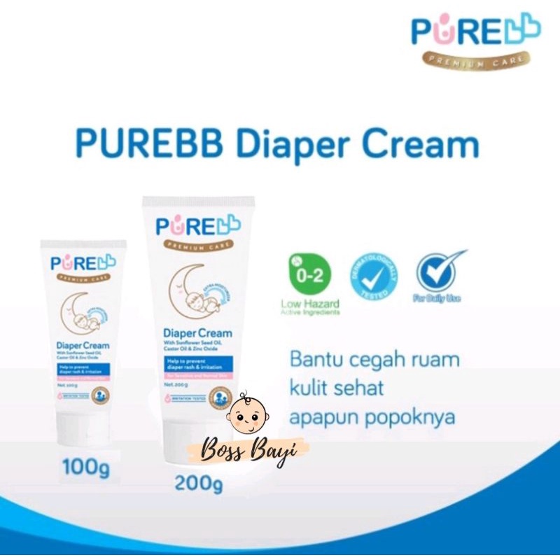 PUREBB - Pure Baby Diaper | Rash Cream / Krim untuk ruam bayi anak