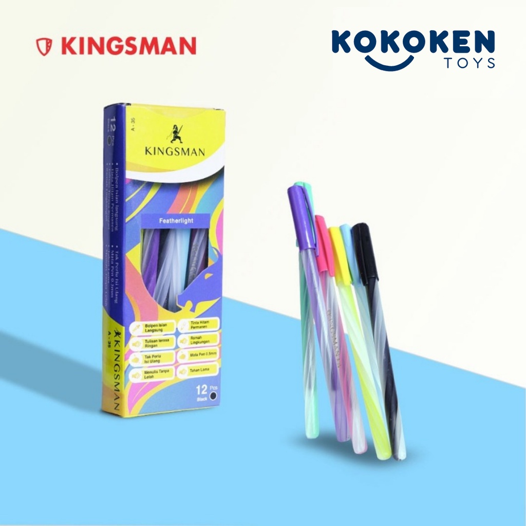 

Bolpen Rainbow Kingsman / Ballpoin Rainbow / Pulpen Kingsman Original / Pena Murah / Kokoken Toys