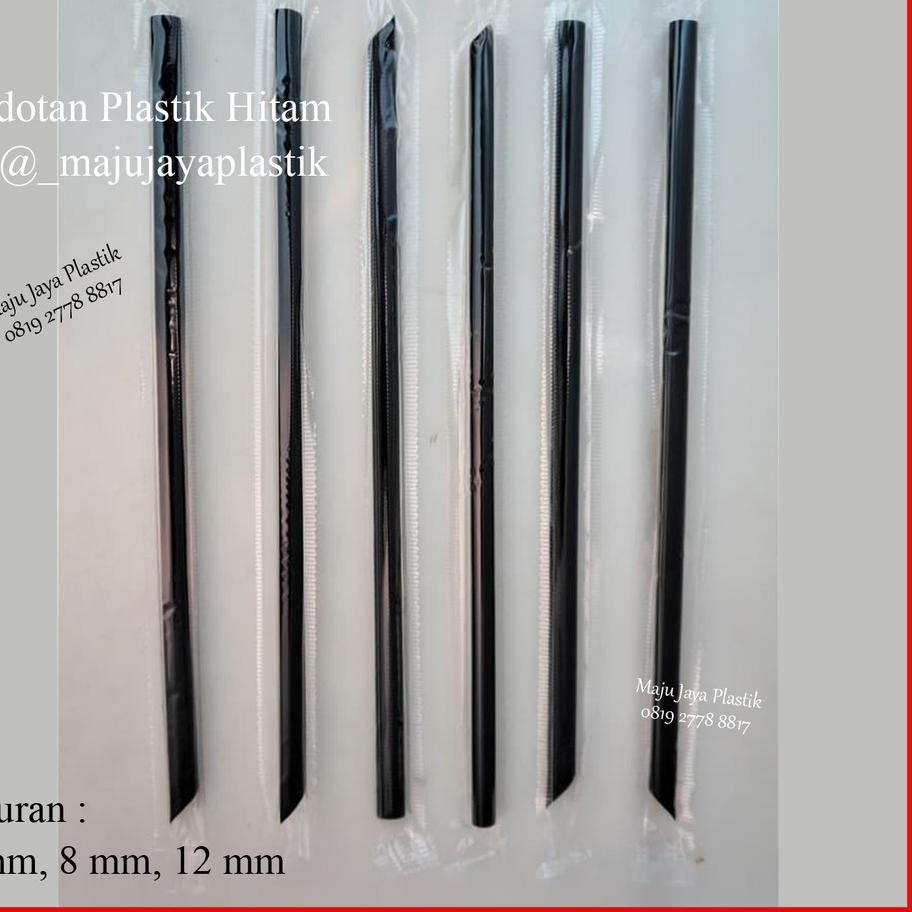 ⇀ Sedotan Steril Plastik Bening & Hitam 6mm 8mm 12mm / sedotan MURAH/ sedotan boba bobba MURAH/ sedo