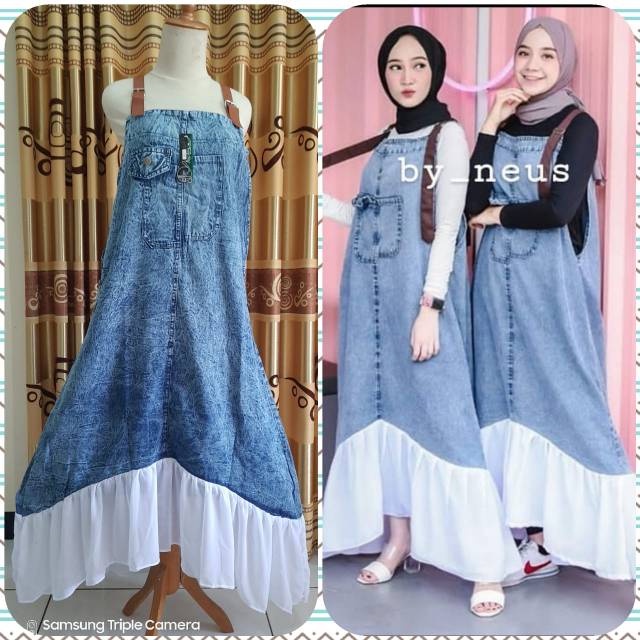 Overall Jeans Import/jumpsuit jeans wanita/pakaian wanita overall