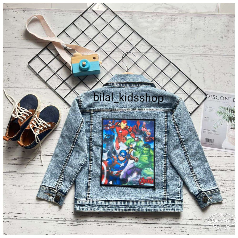 JAKET JEANS 3D ANAK LAKI-LAKI LENGAN PANJANG / JAKET SNOW JEANS ANAK 1-12 TAHUN