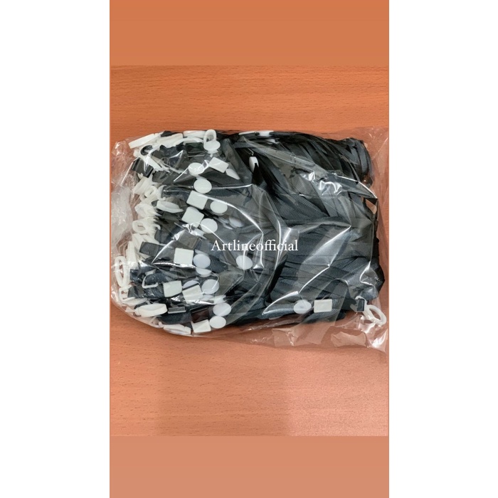 

Name Tag Tali Id Card Import, Plastik Kait 1 Cm/ Gantungan Id Card Isi 100 Pcs