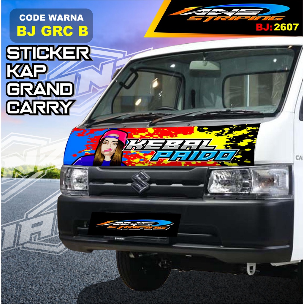 STICKER VARIASI KABIN DEPAN MOBIL CARRY / STIKER KAP DEPAN MOBIL GRANMAX PICK UP / STICKER TERBARU L300