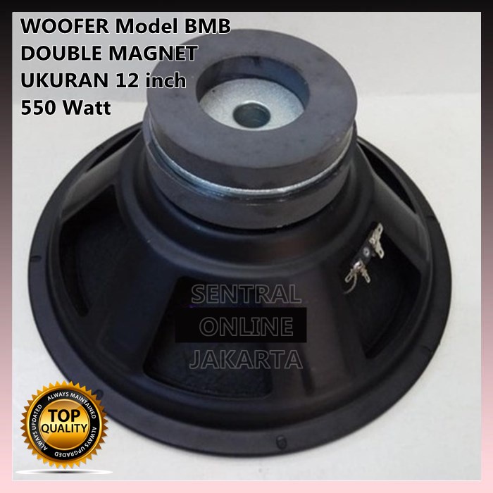 SPEAKER WOOFER 12 inch MODEL BMB 550 Watt DOUBLE MAGNET 12inch 12in