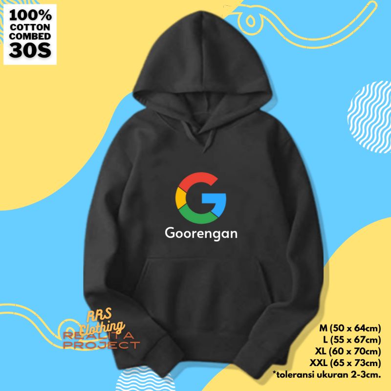 Sweater hoodie plesetan google developer goorengan buku coding hoodie wanita pria