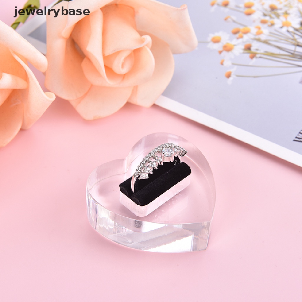 1pc Stand Holder Display Cincin Ganda Bahan Akrilik Untuk Toko Perhiasan