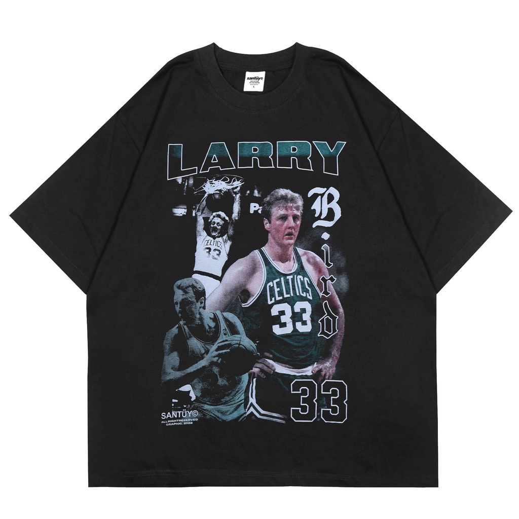 Sty Tshirt Larry Bird Black Oversized
